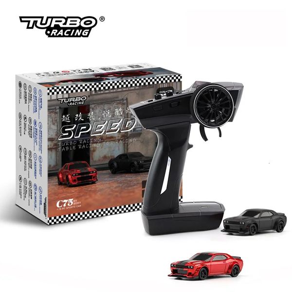 Turbo Racing 1 76 C75 Road Carro controlado por rádio Mini Full Scale Remote Control Car Toy RTR adequado para crianças e adultos 231226