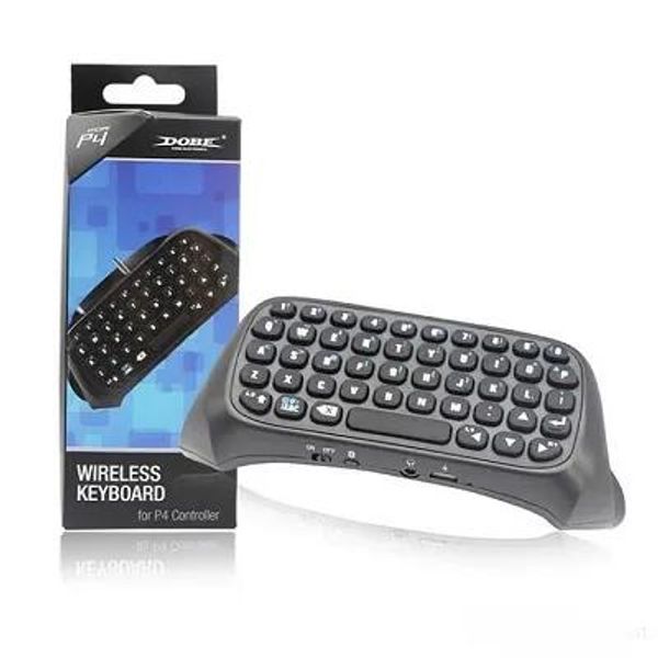 Zubehör Mini Wireless Bluetooth Tastatur Nachricht Chatpad für PS4 Game Controller Joystick Playstation 4 mit Retail Box Schwarz