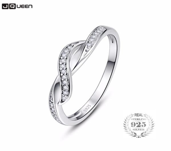 Anello infinito in argento sterling 925 Anello eternità Anello di cristallo amico Regalo simbolo di amore infinito Anelli di dito di moda per le donne2394744