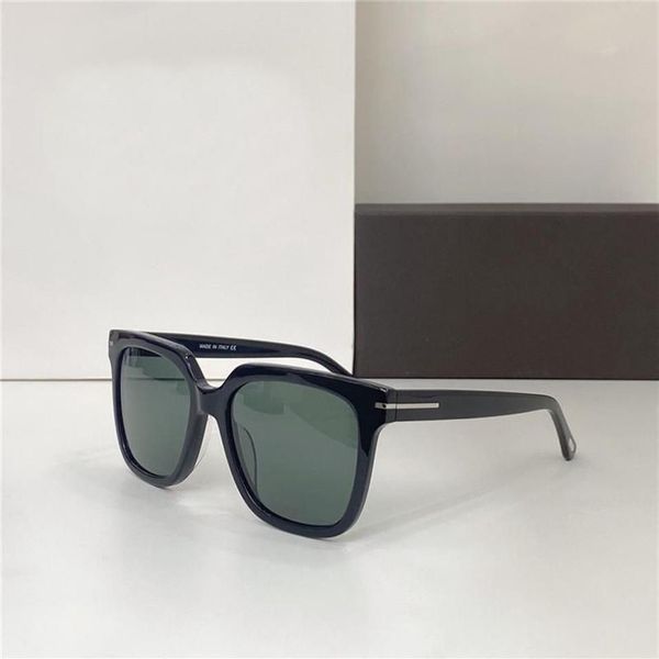 Classic T Herren-Sonnenbrille, Damen-Designer, quadratisch, bernsteinfarbener Acetat-Rahmen, grüne Linse, einfach, großzügig, vielseitig, Sonnenschutz, polarisiert, ligh288s