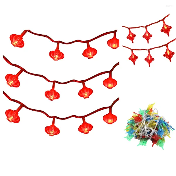 Saiten Rote Laterne String Licht 20LEDs/40LEDs Chinesischer Knoten Batteriebetrieben für Jahr Hochzeit Party Dekoration