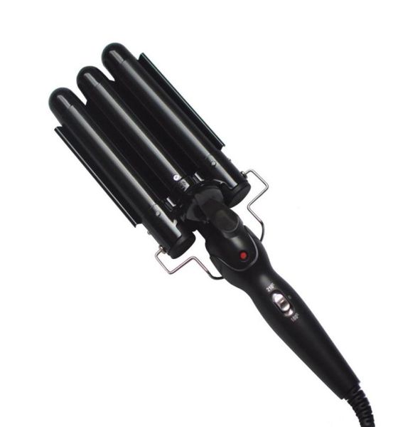 Produtos de cuidados profissional curling ferro cerâmica triplo barril modelador ferros onda do cabelo vacilar ferramentas estilo cabelos styler wand4720105