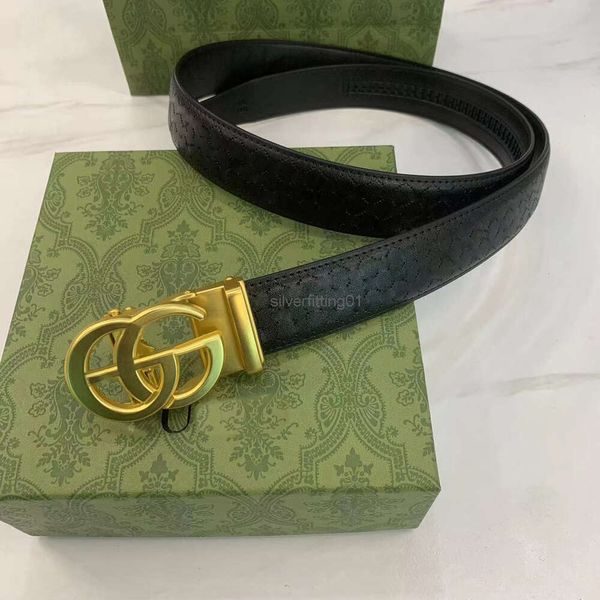 2024SS Cintura da uomo Cintura di design Fibbia automatica di lusso Cintura da donna nera Oro argento Fibbia nera Moda donna Larghezza 3,8 cm