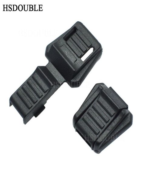 100pcslot Zipper Pull Cord Termina para Paracord Cord Tether Tip Cord Lock Plastic Black9105988