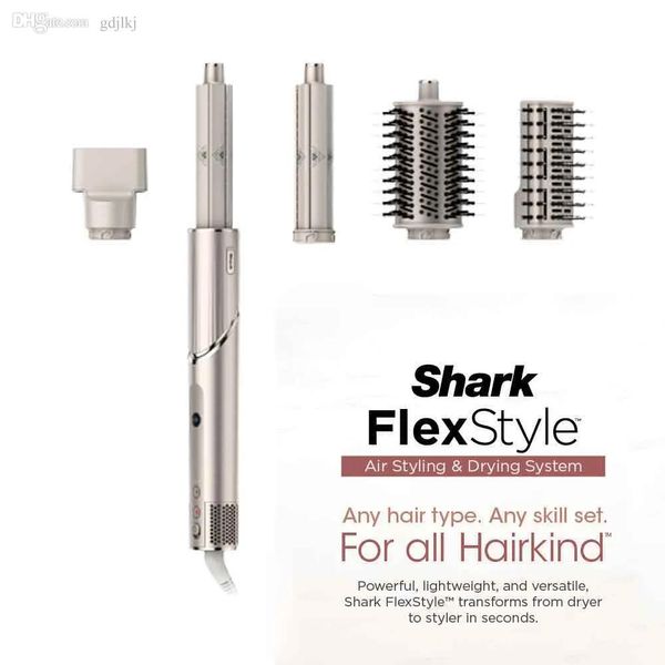 Secadores Tubarão HD430 FlexStyle Air Styling Sistema de Secagem, 5in1 Multifuncional Styler Automático Modelador de Cabelo Cuidados de Cabelo Doméstico Intellig