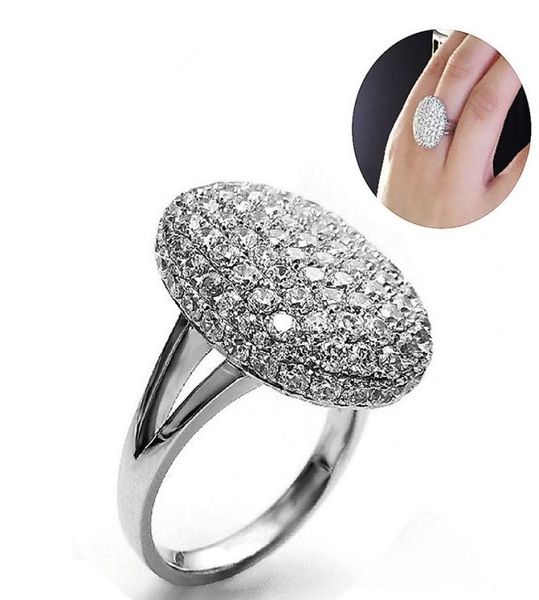 Luxo cor prata crepúsculo saga amanhecer bella noivado anel de casamento strass incrustado anéis jóias para mulher jl1485773