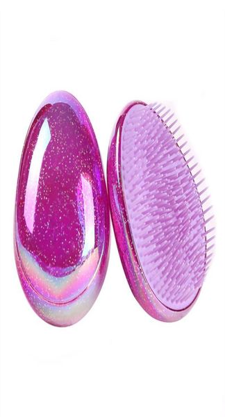 Escovas de cabelo com glitter em formato de ovo, ferramentas antiestáticas, pente de cabelo, cabeleireiro, escovas desembaraçadoras, ferramentas de cuidados com os cabelos 9551124