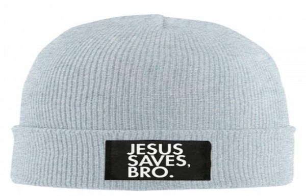 Chapéu de inverno Boné Jesus Salvar Bro Gorro de lã tricotado homens mulheres bonés chapéus Skullies gorros quentes unissex 7705150