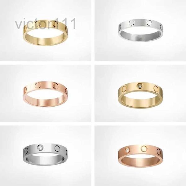 4 mm 5 mm 6 mm klassischer Schraub-Liebesring, Modedesigner-Ringe für Damen und Herren, Schmuck, 18 Karat Gold, Silber, Diamant-Ring, Luxusschmuck, Designer, Mädchen, Mann, Weihnachten