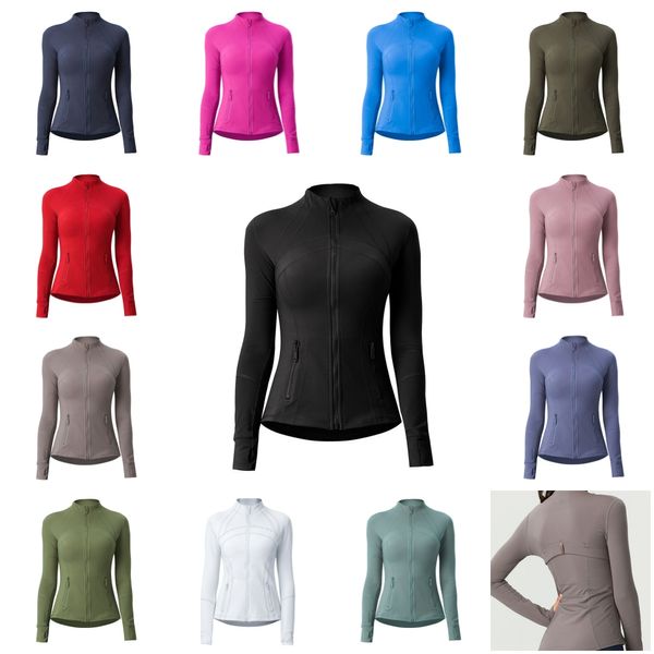 Langarm-Yoga-Jacke für Damen, definieren Sie Outfit, Workout, Sport, Reißverschluss, Mantel, Jacken, Fitness, Sport, schnelltrocknend, Activewear-Kleidung, Oberteil, solides Sweatshirt mit Reißverschluss, Sportbekleidung