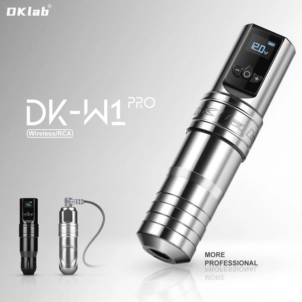 Машина Dklab Wireless Tattoo Hine Pen Gun, дополнительный разъем Rca с 2 захватами, для перманентного макияжа, бессердечниковый двигатель, dkw1 Pro