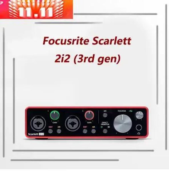 Наушники Focusrite Scarlett 2i2 (3-го поколения) Усилитель для наушников Аудиоинтерфейс USB-звуковая карта