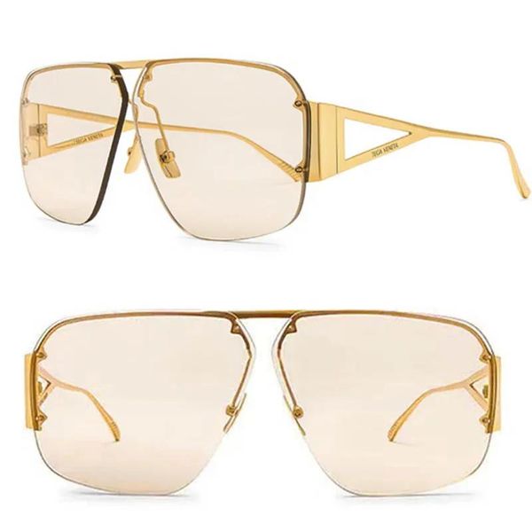 Солнцезащитные очки Мужские классические солнцезащитные очки-авиаторы BV1065S Женские дизайнерские металлические прямоугольные оправы Ретро Повседневные солнцезащитные очки по рецепту Рыбалка Гольф GlY454
