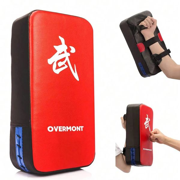 Fitness taekwondo kick pad 1 saco de pancadas esteira de boxe saco de areia equipamento de treinamento de couro pu muay thai pé alvo strike escudo 231225