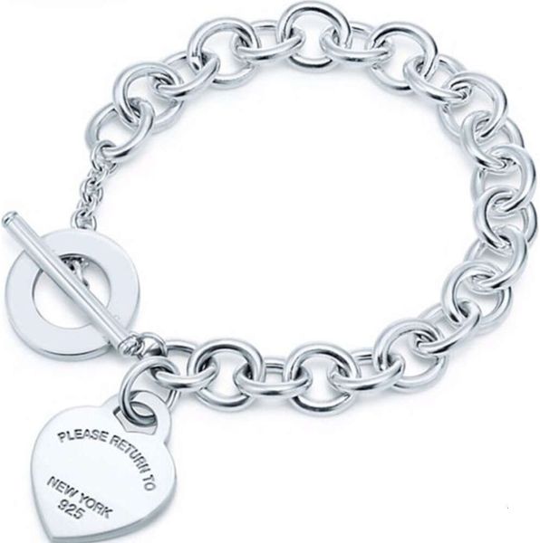 Braccialetti con ciondoli Braccialetti di design 100% argento sterling 925 Originale Authe Classico braccialetto con chiave regalo squisito matrimonio gioielli braccialetto da donna