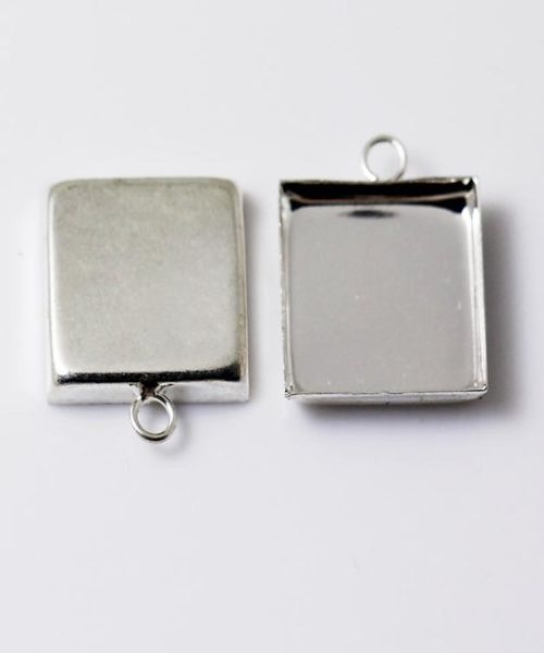 Beadsnice vierkante bezel blanco hanger messing cabochon instellingen handgemaakte sieraden accessoires geheel cadeau-item 8237454