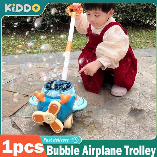 Tank Trolley Bubble Gun Maschine Automatische elektrische Seifenblasen Spiele im Freien Kinderspielzeug für Mädchen Geschenke zum Schulanfang 231226