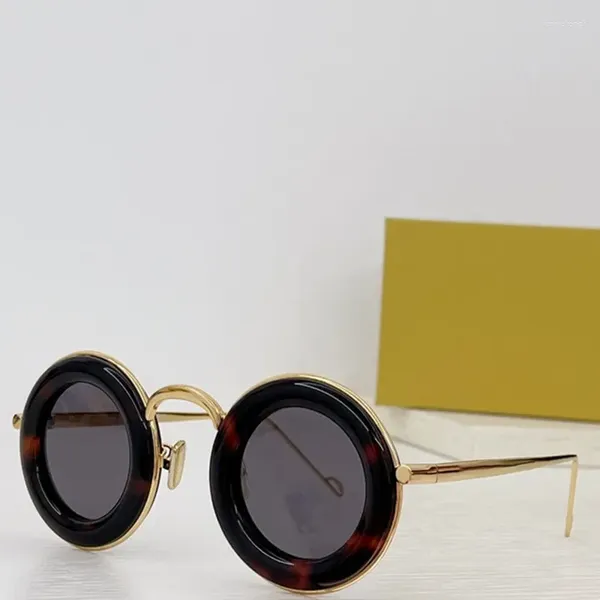Sonnenbrille 2024 Herz LW40094U Runde Frauen Männer Marke Design Spiegel Legierung Luxus Vintage Sonnenbrille Mann Fahren Brillen
