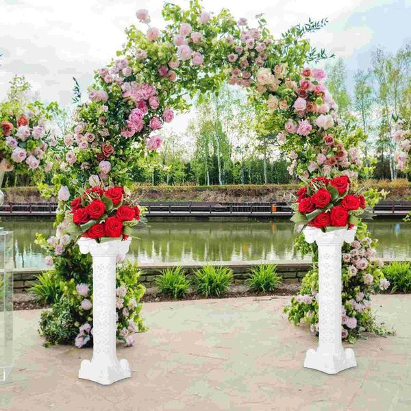 Vasi Colonna romana Vaso da fiori Piedistallo Stand Grandi vasi da esterno Vaso da fiori in plastica per matrimoni