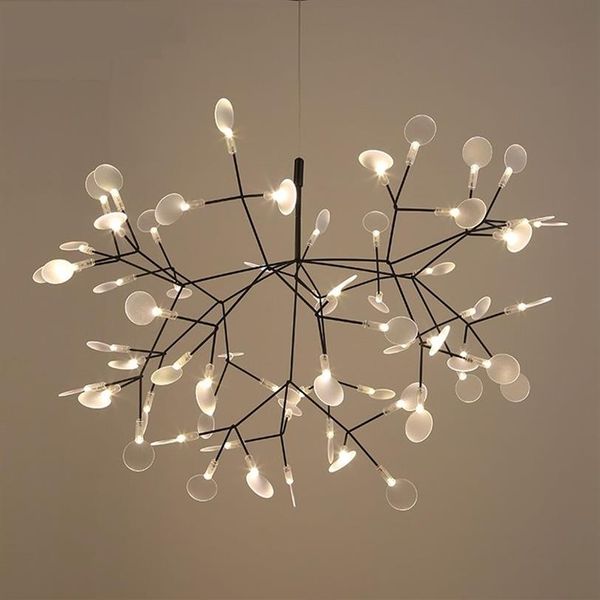 Moderne Heracleum Baum Blatt Pendelleuchte LED Lampe Hängelampen Wohnzimmer Kunst Bar Eisen Restaurant Home Beleuchtung AL12346s