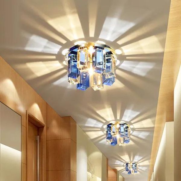 Lichter 3W LED Deckenleuchte Kristall Sonnenblumen Korridor Lineare Glasblume KTV Unterputz Kronleuchter Flur Balkon Strahler La