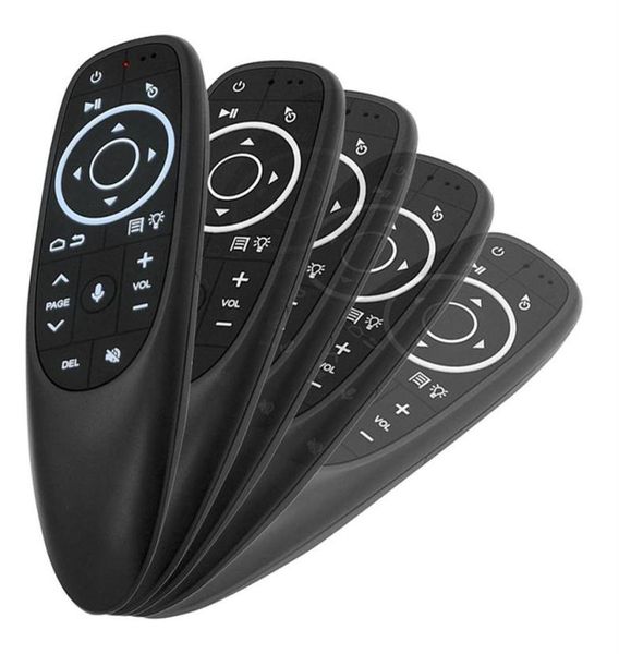 G10S Pro Controle de Voz Air Mouse com Giroscópio Sensing Mini Sem Fio Inteligente Remoto Retroiluminado para Android TV Box PC H96 Max Whole225D209t1231981