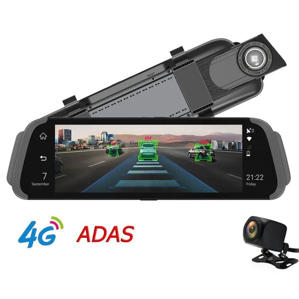 Accessori 10 pollici 4G Specchietto retrovisore per auto ADAS 1080p Dual Lens Videoregistratori Gsensor Specchietto retrovisore Navigatore GPS