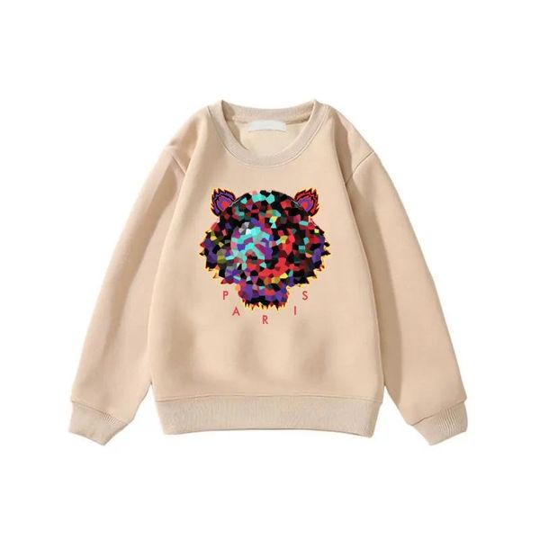 Felpe K tigre Designer Big Kid Abbigliamento Felpa in cotone Felpa per bambini Pullover Felpe con cappuccio Autunno Kids Designer di lusso