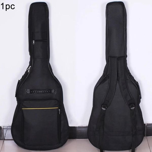 Casos Guitarra Back Bag Full Size Engrossar Viagem Carry Case Zipper Capa Oxford Pano Macio Interior Acolchoado Bolsos Reforçados Protetores