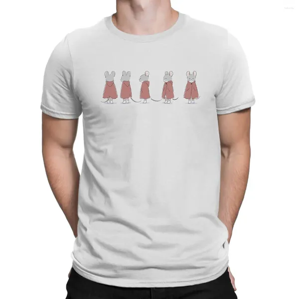 Herren-T-Shirts, süßes T-Shirt für Männer, Ernest Celestine, Cartoon, lässig, Baumwolle, T-Shirt, Rundhalsausschnitt, kurzärmelig, Druckkleidung