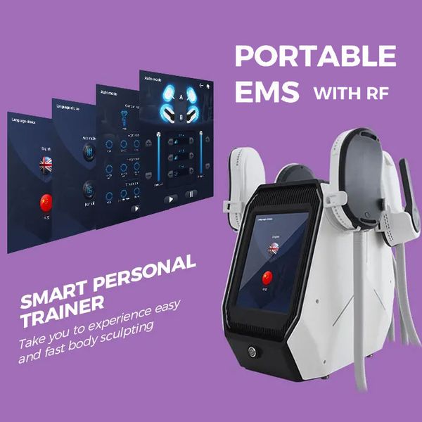 Equipamento profissional de escultura corporal ems rf multiefeito, 4/2 alças, fortalecimento muscular, perda de gordura, eletroestimulação, uso doméstico, exercitador