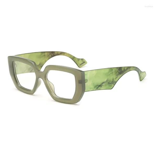 Occhiali da sole Occhiali da sole quadrati retrò anti luce blu per donna Uomo Occhiali da vista vintage trasparenti Computre Montature per occhiali colorate Ins Eyewear