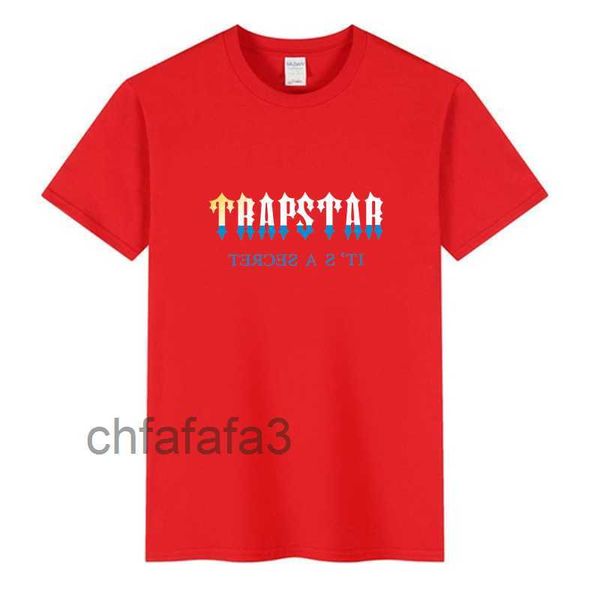 T-shirt da uomo di lusso Trapstar T-shirt Hip Hop firmata 21ss Camicie nere bianche rosse per magliette di grandi dimensioni Moda 100% cotone Top per uomo e donna 2W49