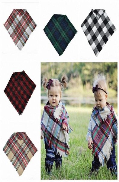 Kinder INS Plaid Umhang Umhang Baby Mädchen Plaid Gestrickte Pashmina Schal Baby Niedlich Poncho Mode Pografie Requisiten Super Bequem Sha1579243