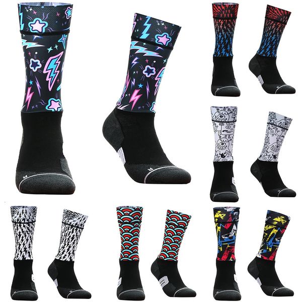 2023 Sportsocken Radfahren Männer Frauen Fahrradsocken Basketball Racing Street Fashion Roller Skating Hip Hop 231226