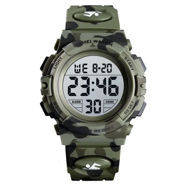 Orologi da polso sportivi alla moda per bambini Ragazzi Studenti Camouflage Luminoso Impermeabile Orologi digitali per bambini 231226