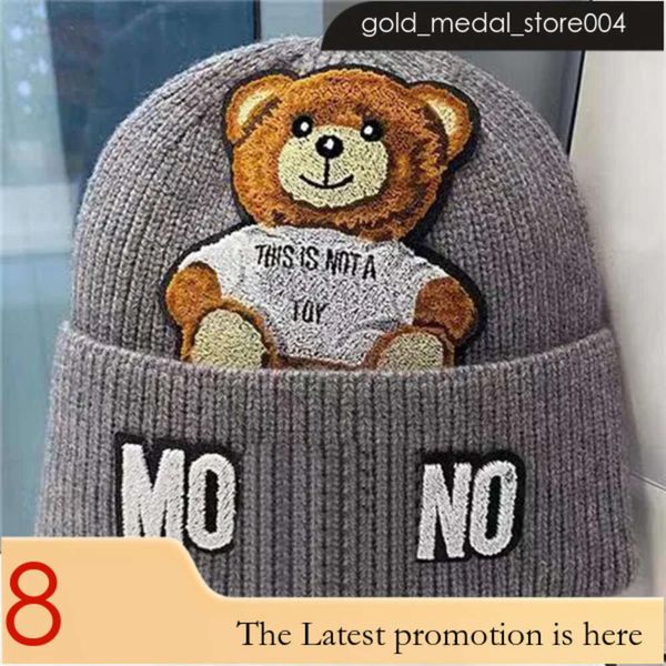 Cappello Moschino Designer Beanie Beanie Maglieria Cappello Versatile Beanie Cappello lavorato a maglia Calda lettera Triangoli Design Cappello Polo Bear 982