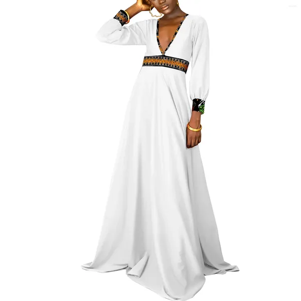 Этническая одежда, африканское женское платье, лоскутное платье из восковой ткани Дашики, традиционная и модная одежда в этническом стиле V2327114