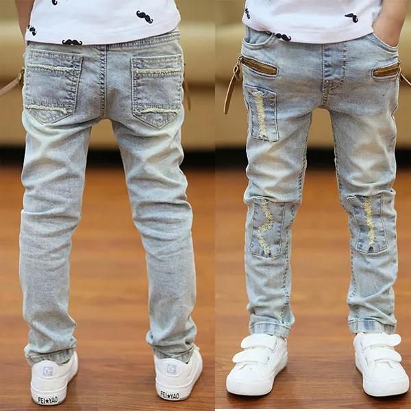 Jeans Jeans Autunno Abbigliamento per bambini Ragazzi Jeans Causale Solido Denim sottile Bambini Boy Jeans per ragazzi Grandi bambini Slim Jeans Pantaloni lunghi 23041