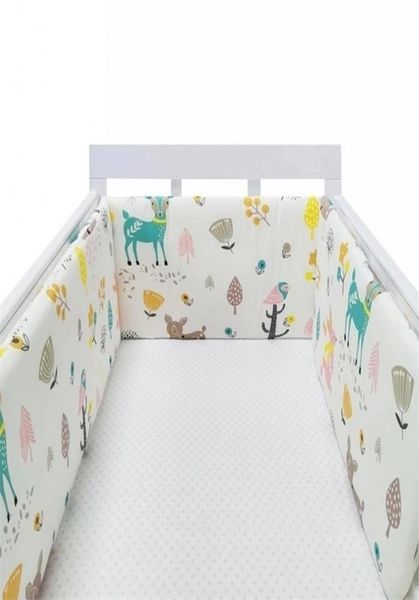 Trilhos de cama bebê berço pára-choques conjunto nascido bolinhas algodão impresso berço pára-choques em protetor infantil para menino menina 200x30cm 2209283813309