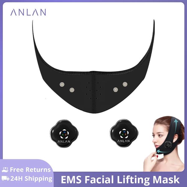 ANLAN EMS Face Shaper против морщин, уменьшение двойного подбородка, электрический подъемный пояс для щек, EMS лифтинг-массажер, маска для коррекции лица 231225