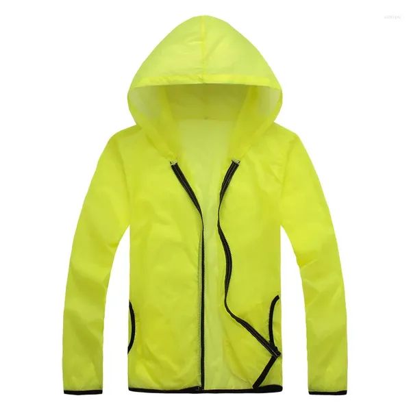 Jaquetas masculinas 2023 verão casal casacos ultraleve fino com capuz sólido transparente de secagem rápida protetor solar jaqueta unisex roupas esportivas tamanho dos EUA