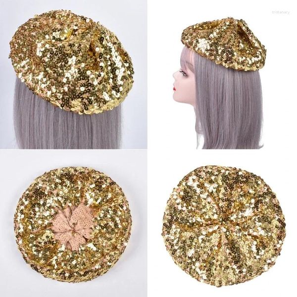 Berretti Cappello tempestato di paillettes Ingioiellato per ragazze Ragazzi Carnevale in maschera Festival musicale Halloween