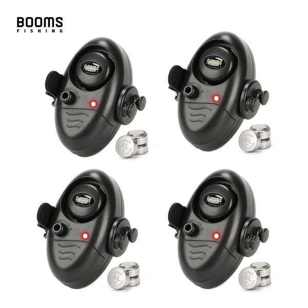 Acessórios Booms Fishing E02 Alarme de mordida Sinalizador de pesca Indicador de peixes de carpa com LED / Sons Bateria Inclui 4 conjuntos