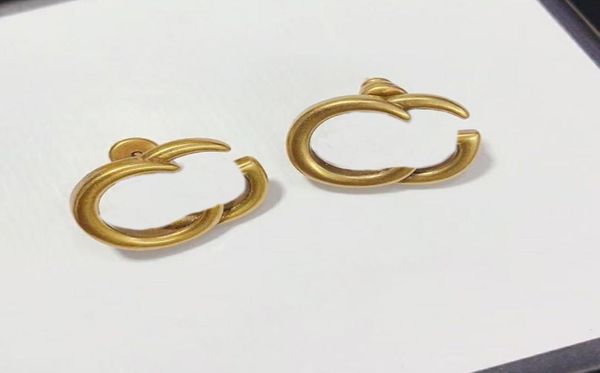 2 estilos aros brincos designers para mulheres luxurys designer pérola studs moda brinco de ouro letras brincos inteiros d2203710735