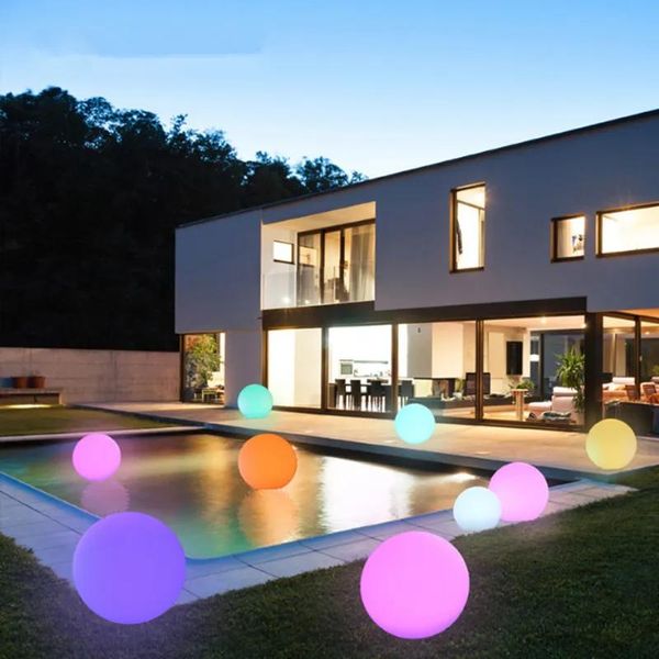 Beleuchtung Mehrfarbiges LED-Kugellicht, AGPtEK RGBColors schwimmendes wasserdichtes Stimmungslicht für Gartendekoration/Pool/Teich/Party