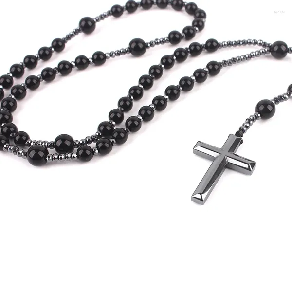 Colares pendentes antigos religiosos para cross Rosary Oração Católica Droga de colar de contas