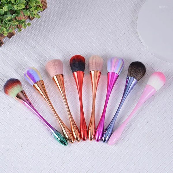 Pincéis de maquiagem 1 pcs profissional pó blush escova tamanho grande macio macio prego poeira limpeza mulheres meninas diy compõem ferramenta de beleza