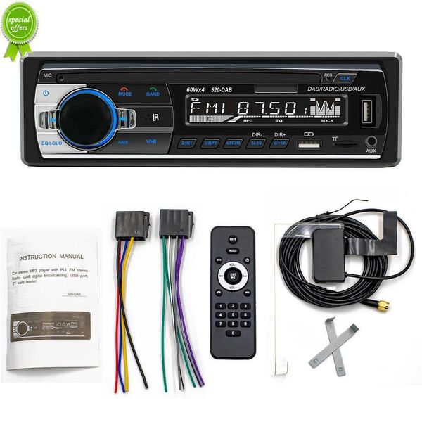 Eletrônicos Novo 12V Car MP3 Music Player Bluetooth Compatível DAB + AM / FM Rádio Dual USB Luzes Coloridas Botão Cartão SD U Disk Pode Carregar Telefone