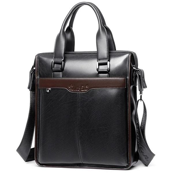 Aktentaschen 2023 Herren Aktentasche Business Umhängetasche Designer Taschen Split Leder Messenger Bags Vertikale Handtasche Tasche Reisetaschen